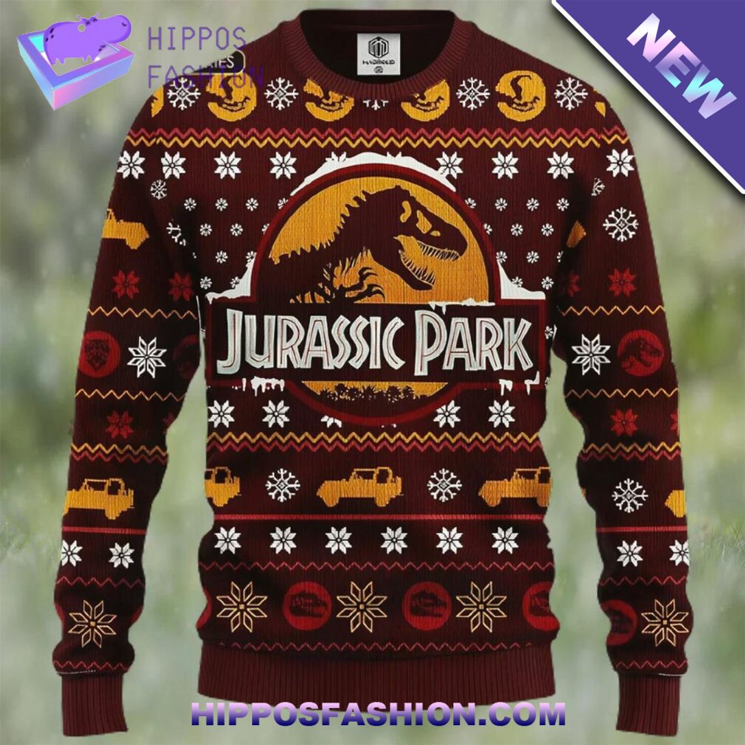 Jurassic Park Ugly Christmas Sweater Cool DP