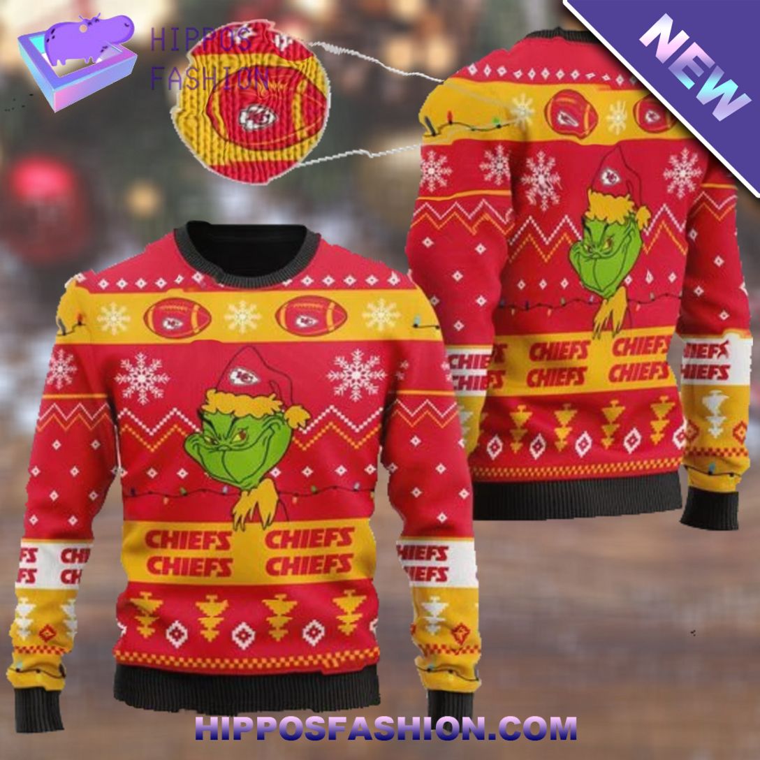 kansas city chiefs american nfl football team logo cute grinch ugly sweater iTmr.jpg
