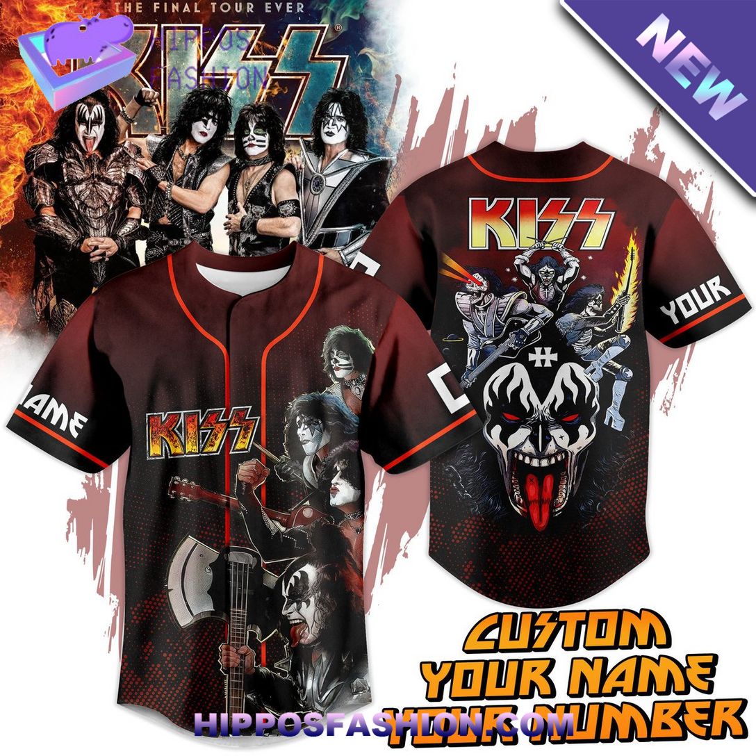 Kiss Rock Band Personalized Baseball Jersey Mesmerising