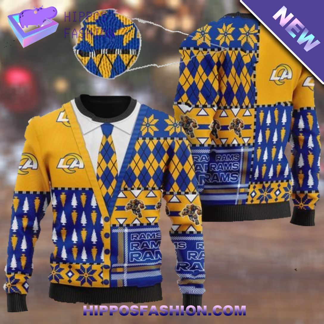 Los Angeles Rams NFL American Football Team Cardigan Ugly Sweater