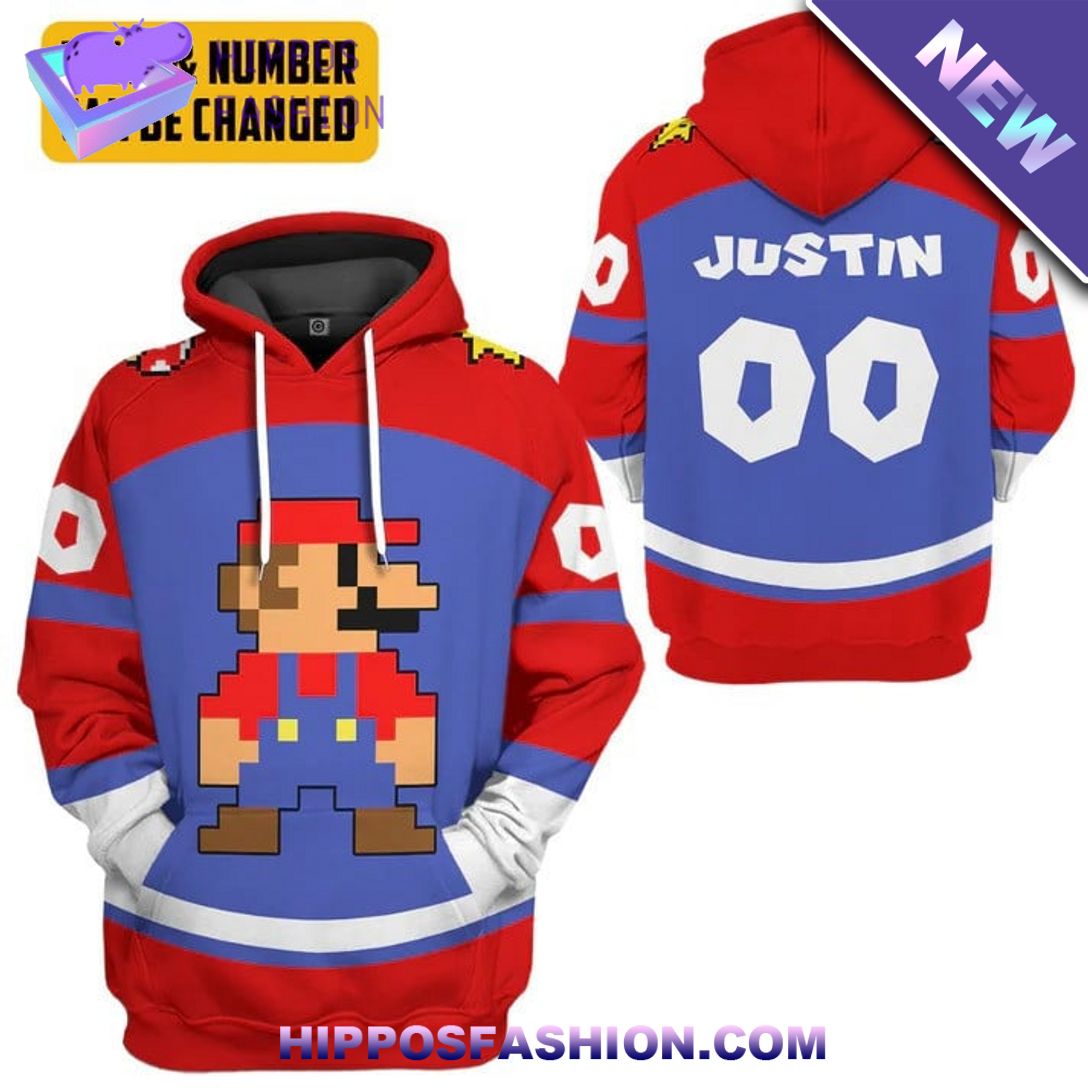 Mario Super Mario Bros Custom Name Hoodie D My favourite picture of yours