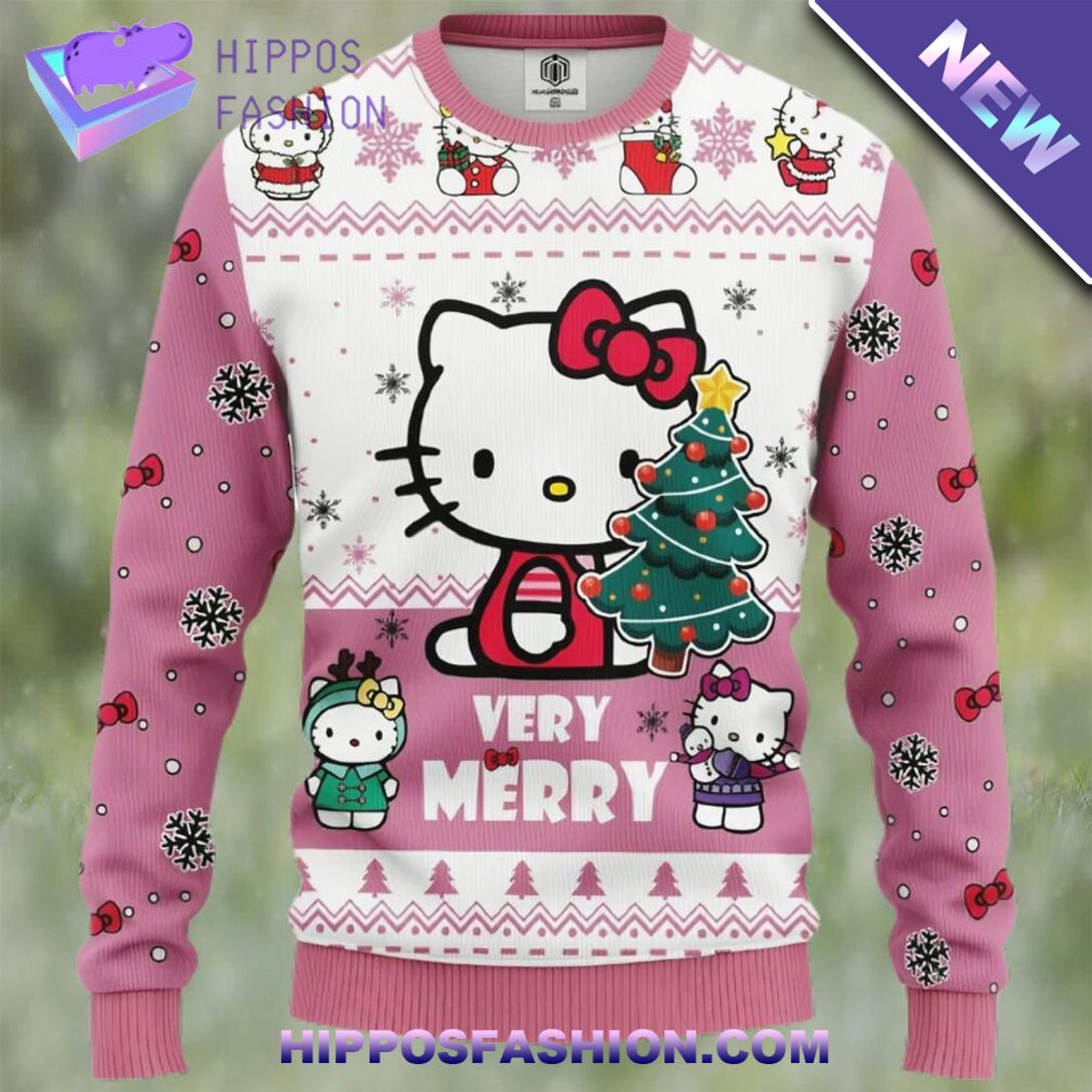 merry hello kitty cute ugly christmas sweater EnKTy.jpg