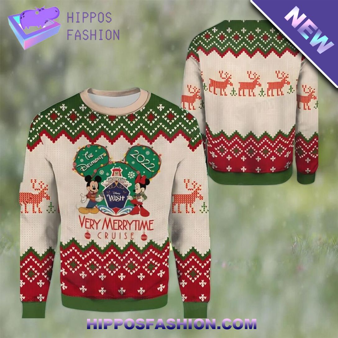 mickey mouse disney very merrytime cruise ugly christmas sweater oFIHx.jpg