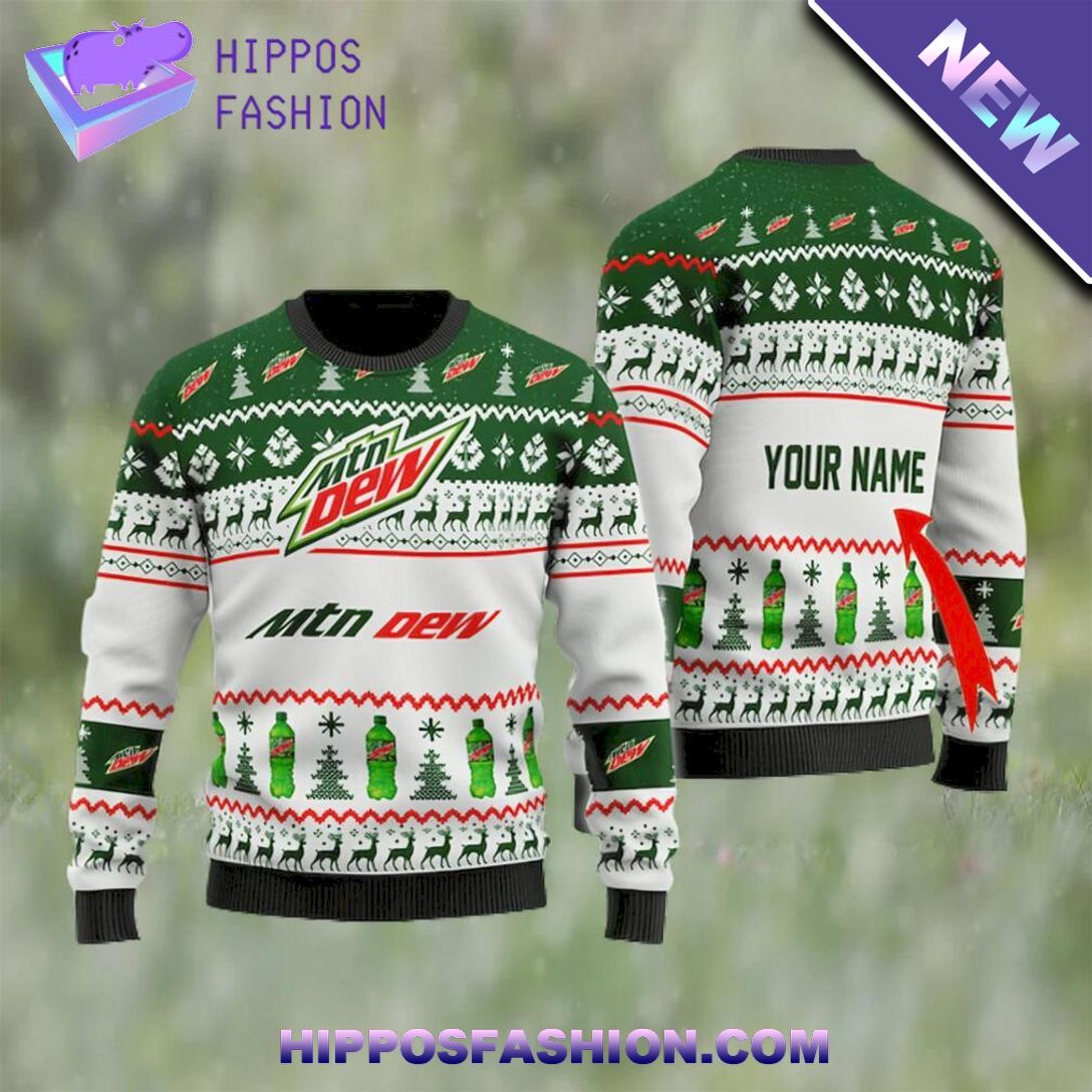 personalized mountain dew ugly christmas sweater vGKO.jpg