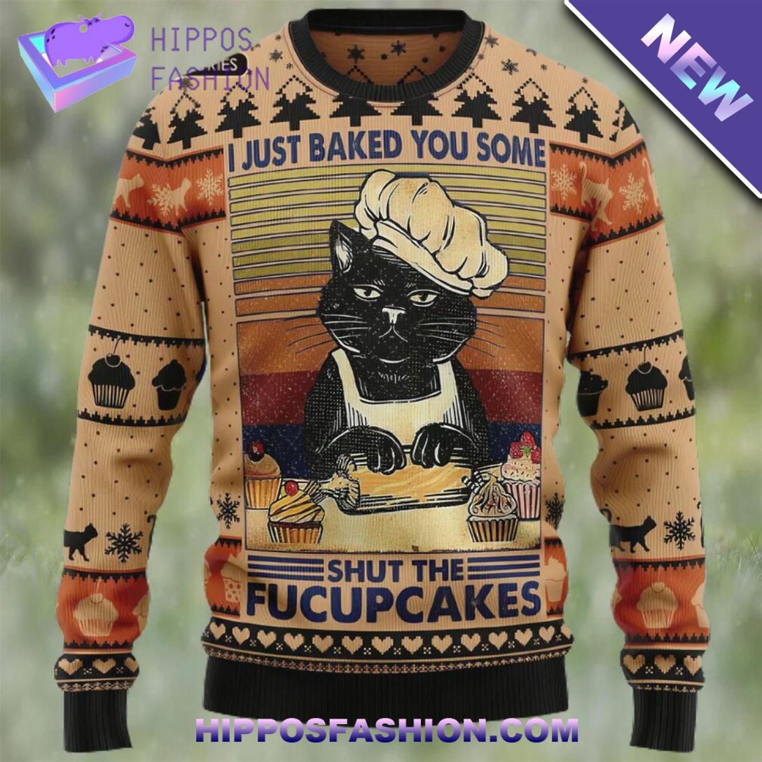 shut the fucupcakes ugly christmas sweater FduO.jpg