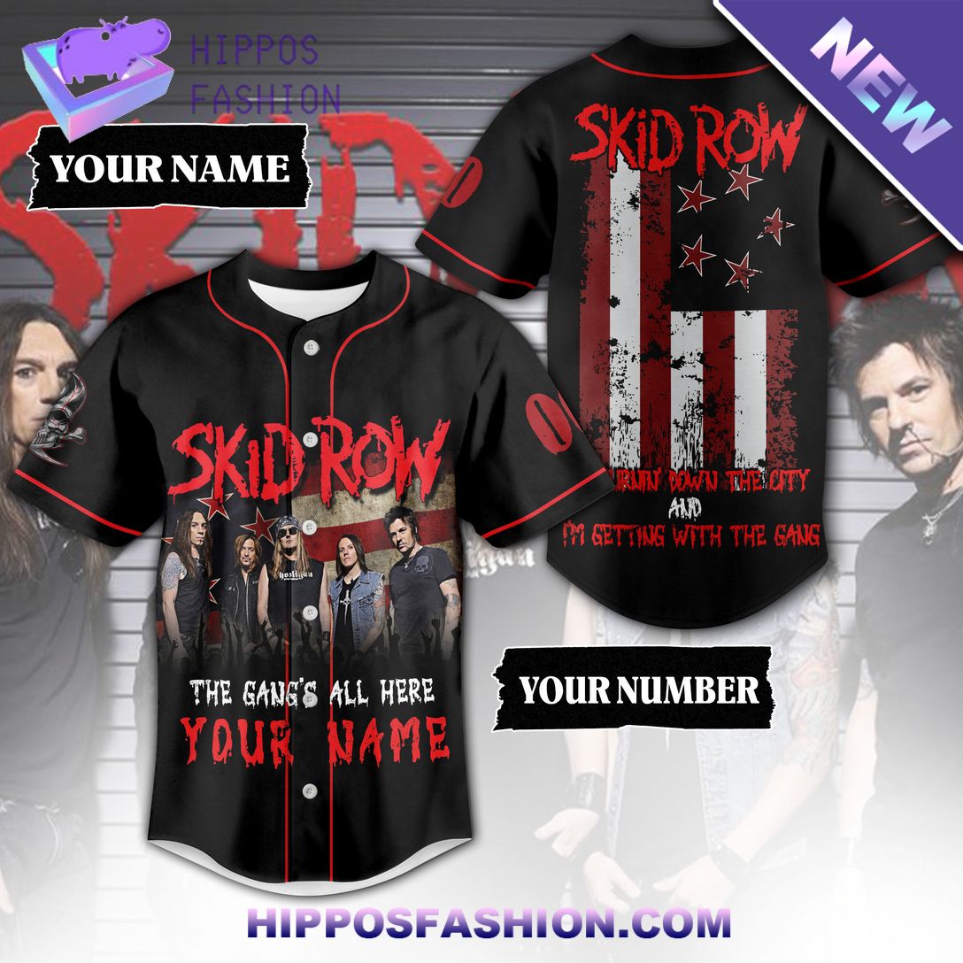 Skid Row Personalized Baseball Jersey You always inspire by your look bro