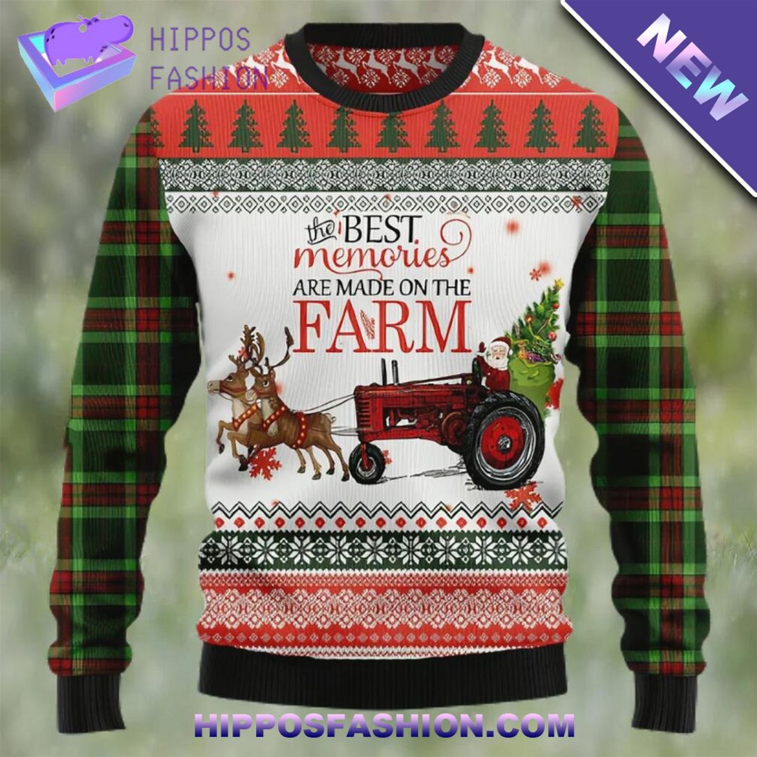 the best memories are made on the farm merry famer ugly christmas sweater JYDo.jpg