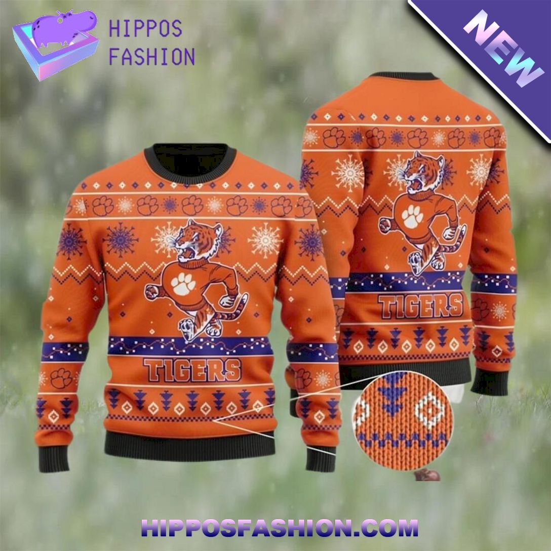 the clemson tigers football ugly christmas sweater EMoZz.jpg