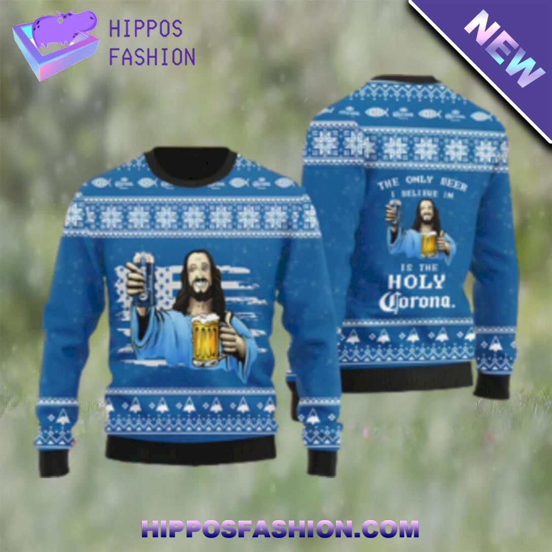 the only beer i believe in is miller lite christmas ugly sweater ABLd.jpg