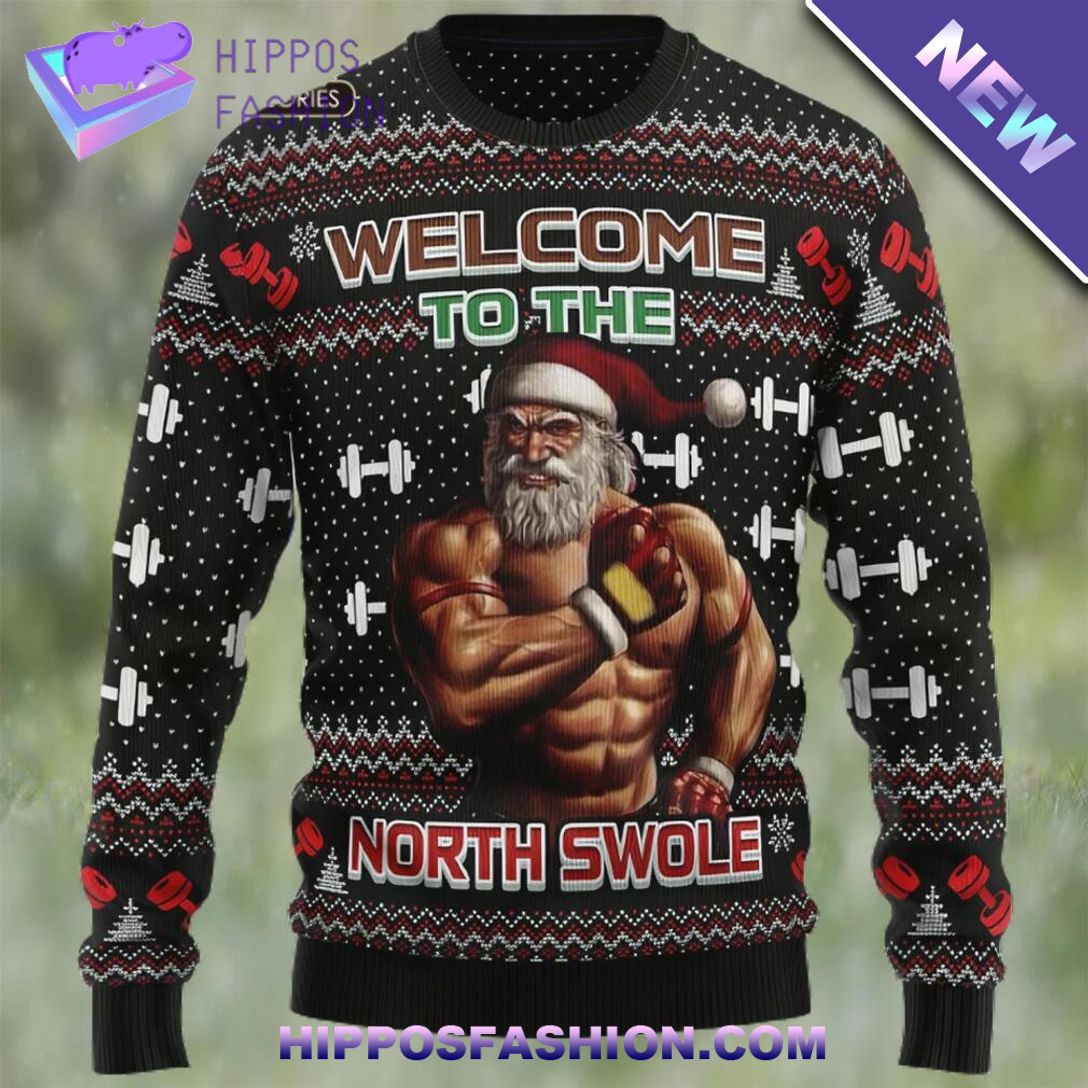 welcome to the north swole ugly christmas sweater gCpp.jpg
