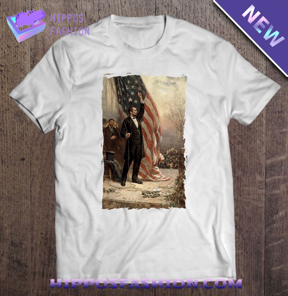 4Th Of July Independence Day American Flag Abraham Lincoln Shirt