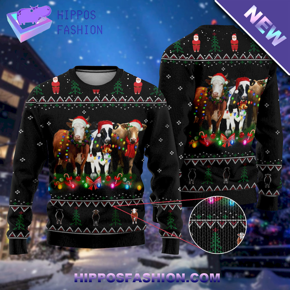 Amazing Cows Funny Ugly Christmas Sweaters