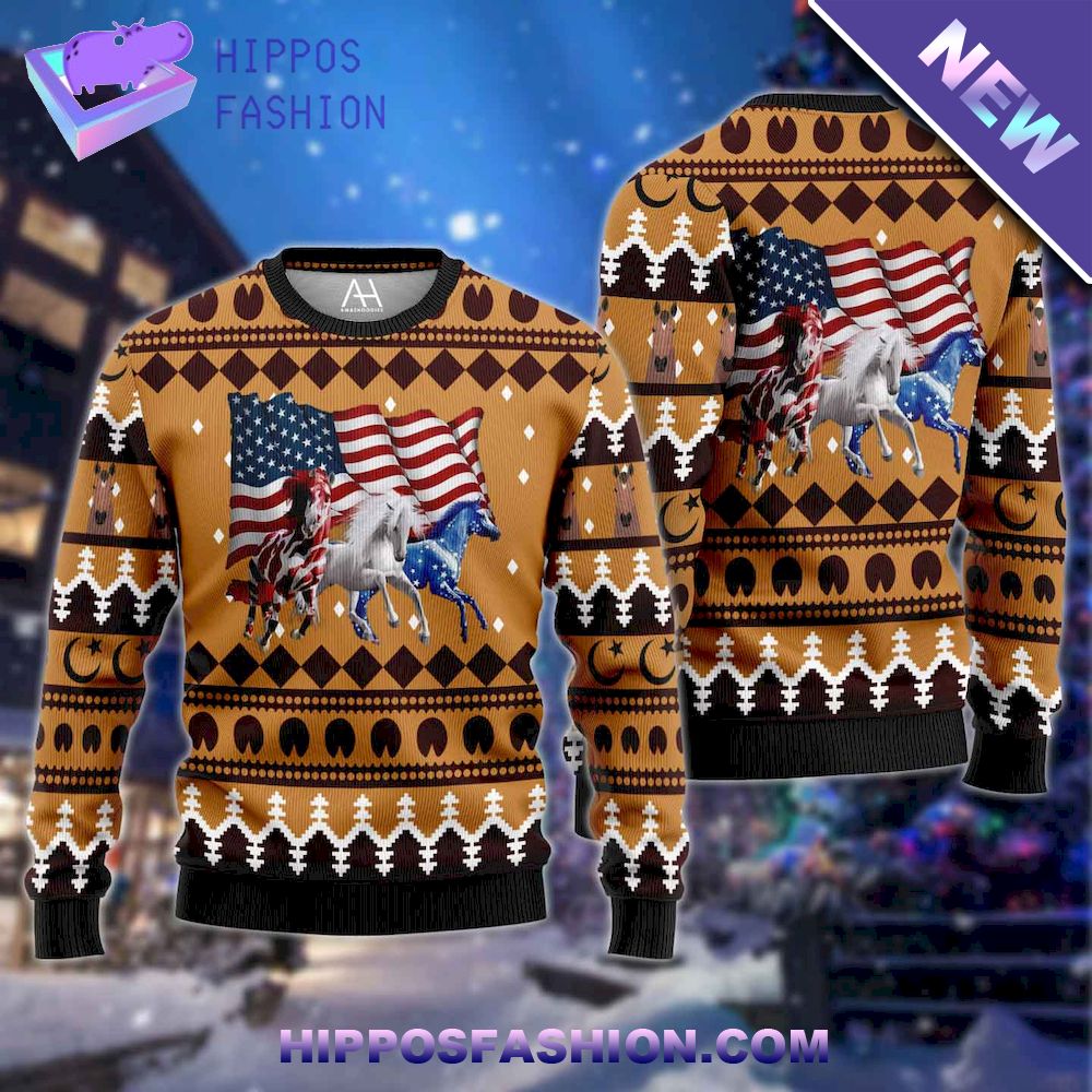 American Horse Ugly Christmas Sweaters