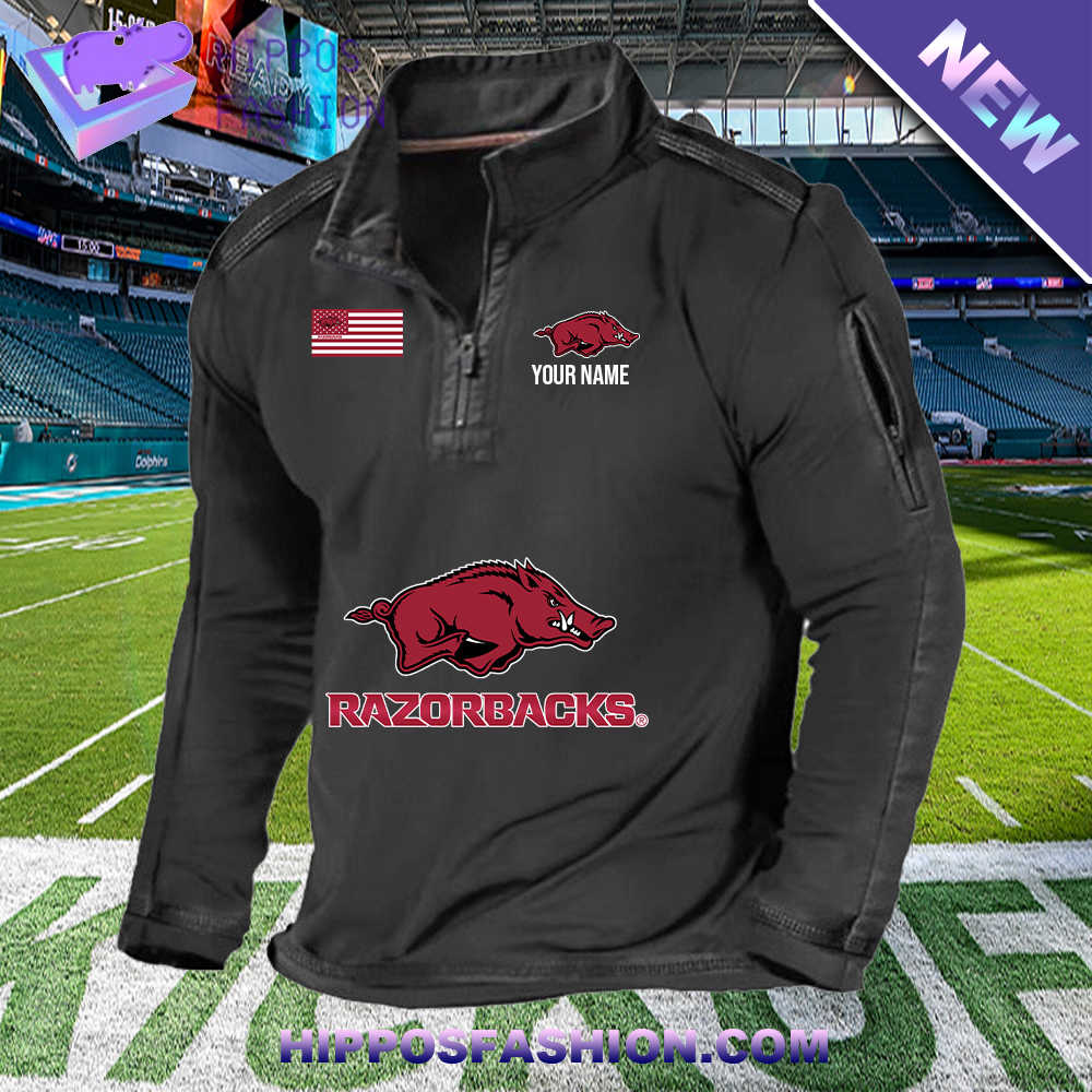 Arkansas Razorbacks Logo Personalized Zip Waffle Top KrAM.jpg