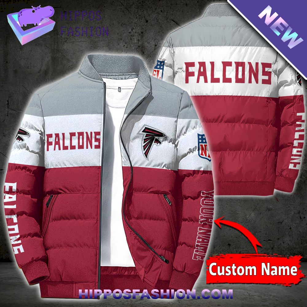 Atlanta Falcons Personalized Full Zip Puffer Jacket