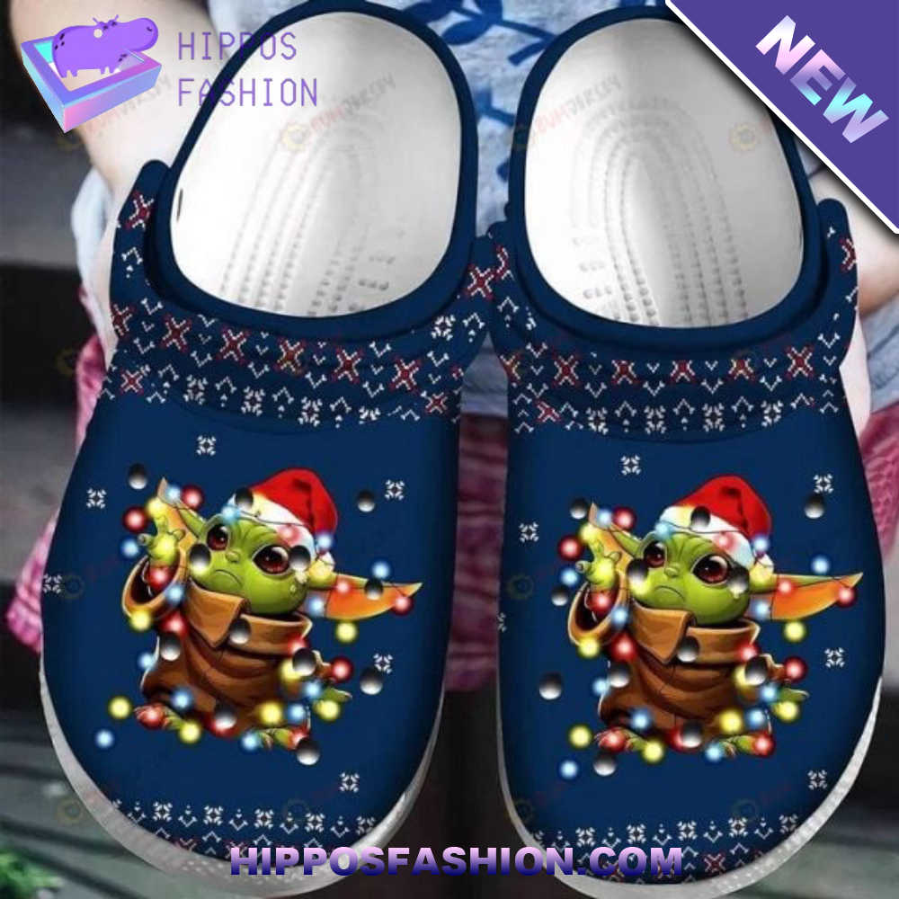 Baby Yoda Christmas Lights Ugly Pattern Christmas Crocs Crocband Clog STg.jpg