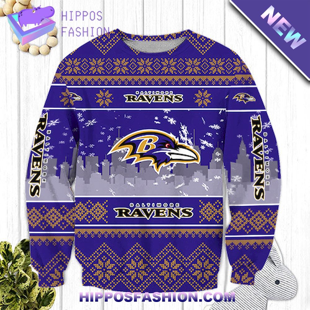 NFL Fans Baltimore Ravens Pub Dog Logo Ugly Christmas Sweater For Men And  Women - Freedomdesign