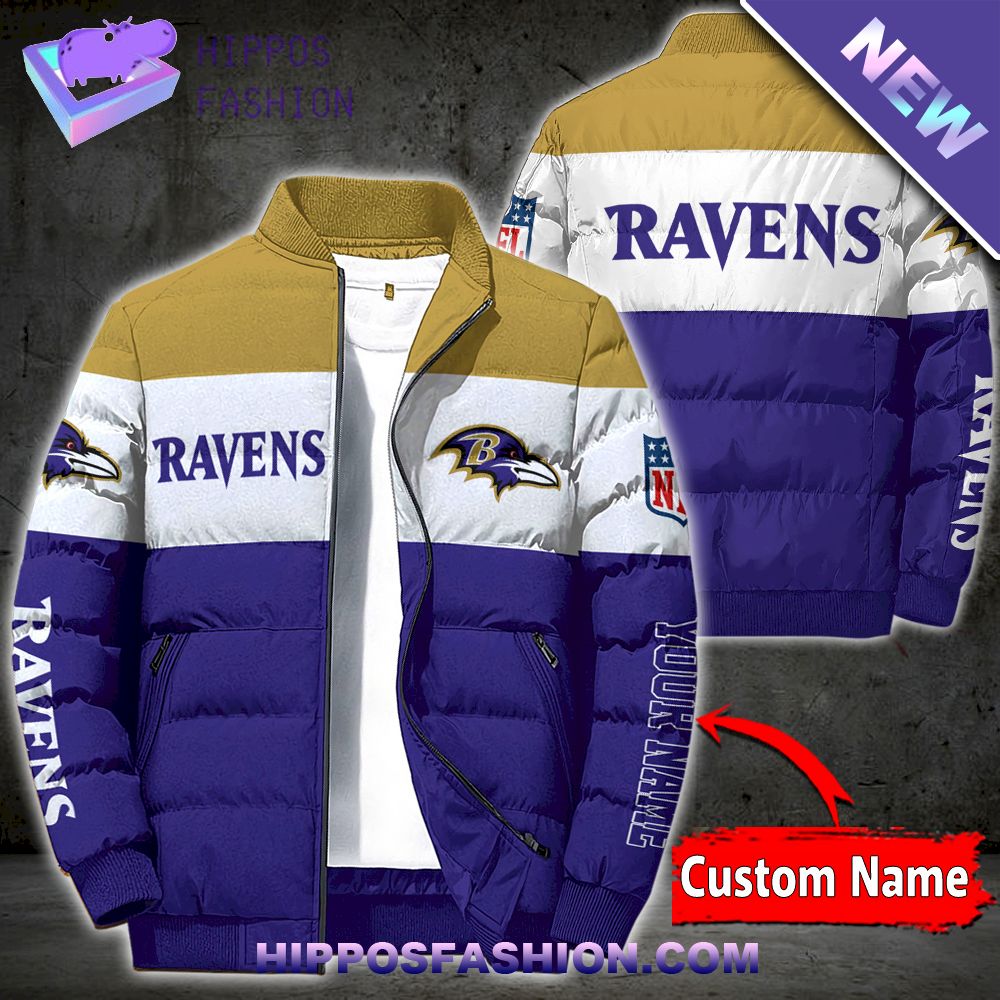 Baltimore Ravens Personalized Full Zip Puffer Jacket ()