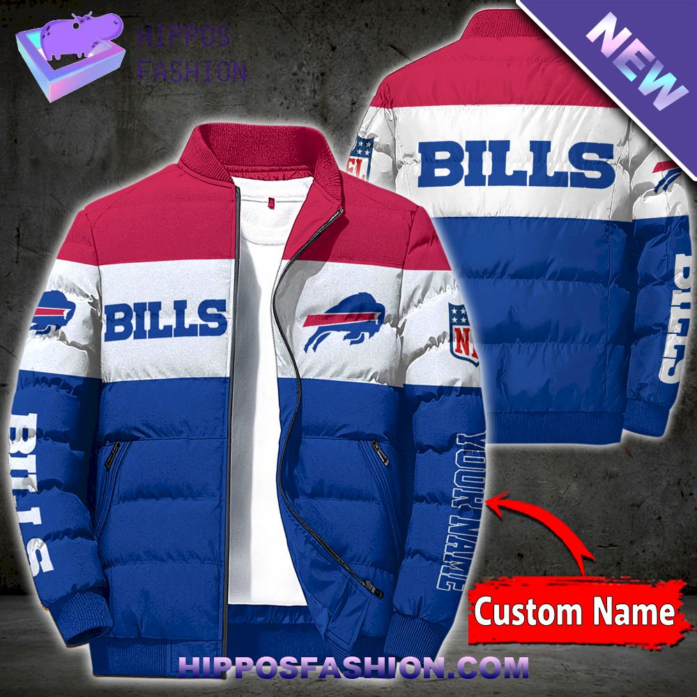 Buffalo Bills Personalized Full Zip Puffer Jacket