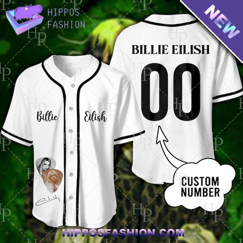 Billie Eilish Custom Name Baseball Jersey