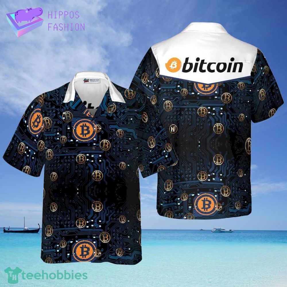 Bitcoin Cryptocurrency Logo Hawaiian Shirt