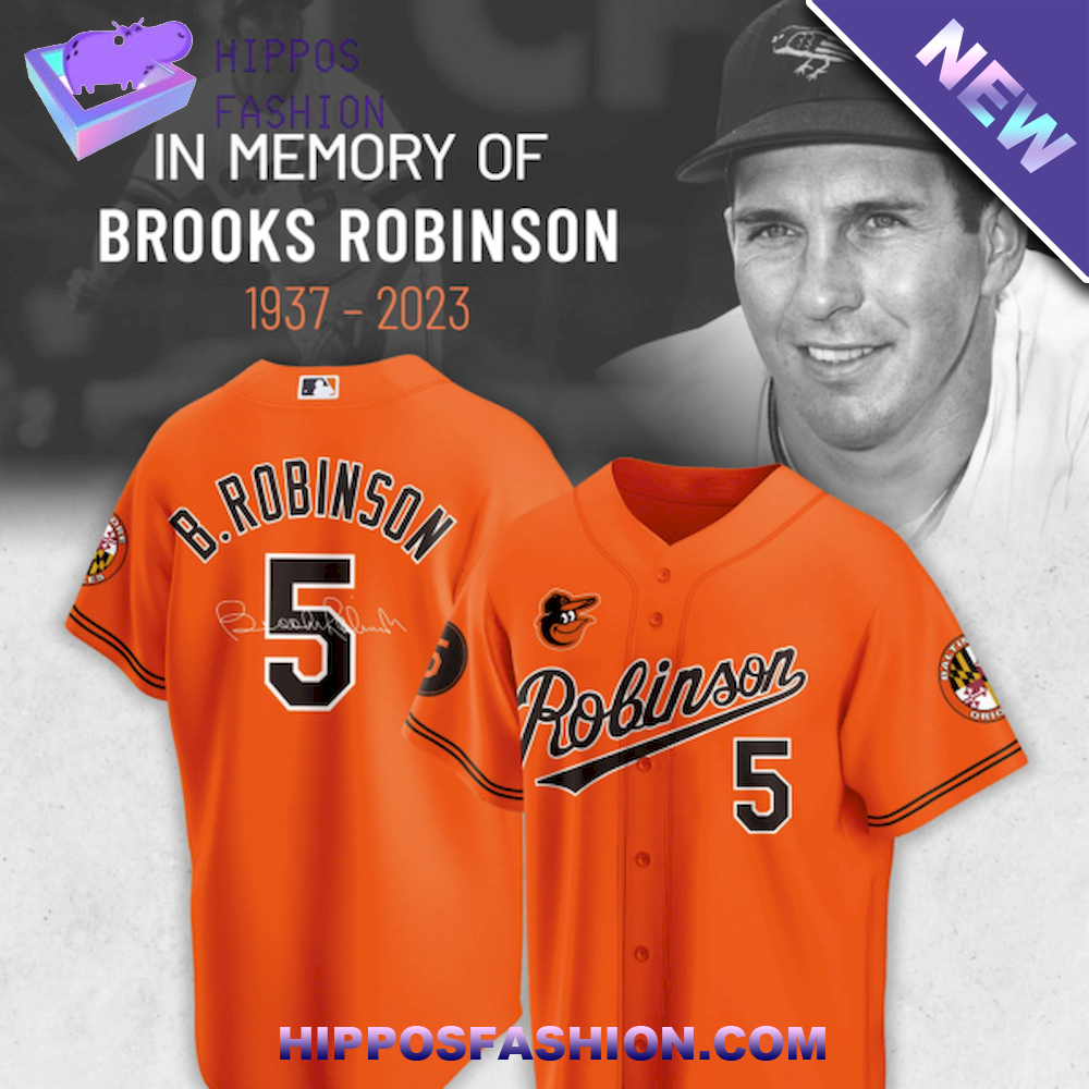 Brooks Robinson Memory White Baseball Jersey