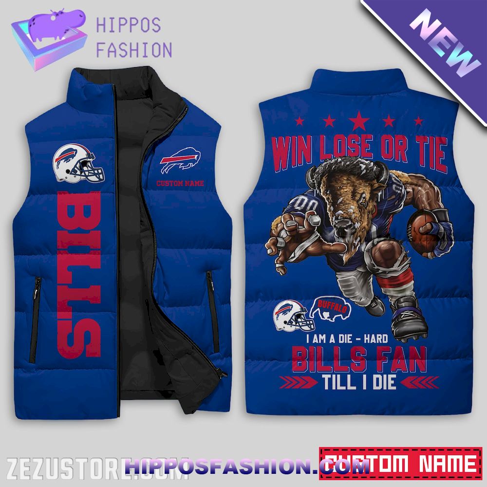 Buffalo Bills NFL Custom Name Sleeveless Jacket