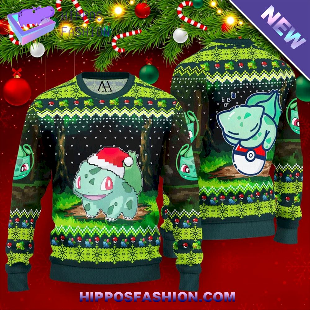 Bulbasaur Fushigidane Ugly Christmas Sweater