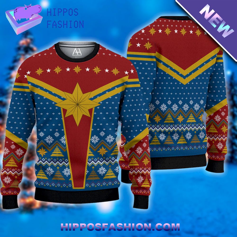 Captain Marvel Ugly Christmas Sweater