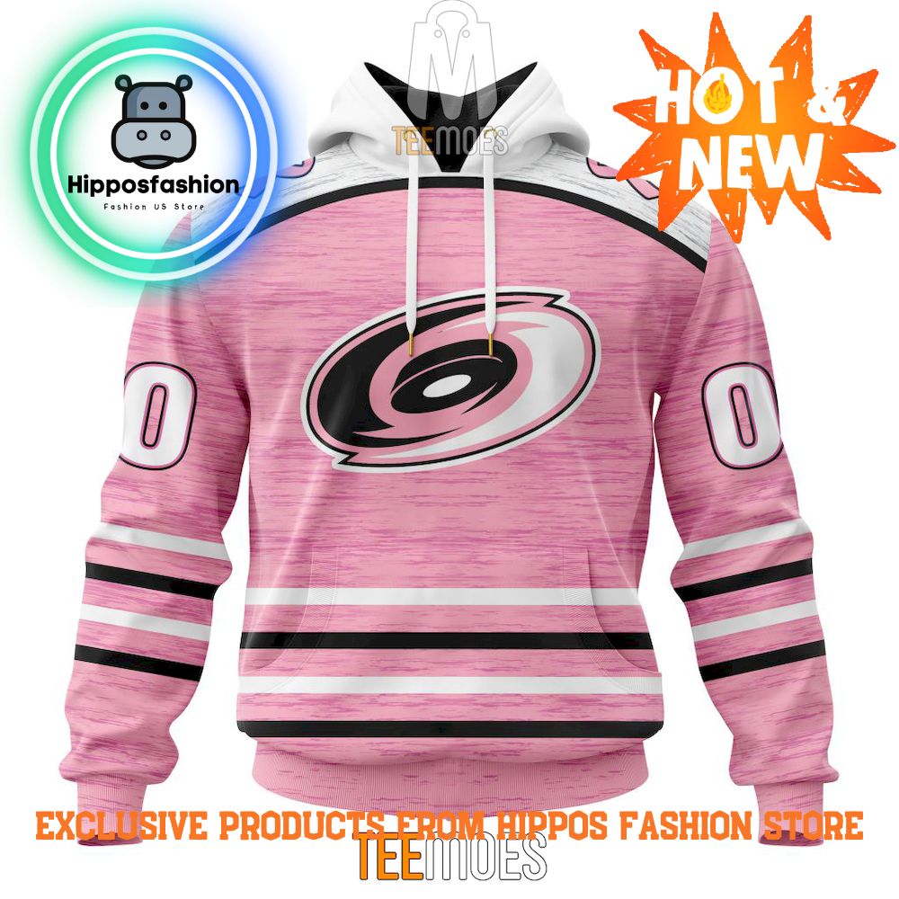 Carolina Hurricanes Breast Cancer Awareness Light Pink Personalized Hoodie