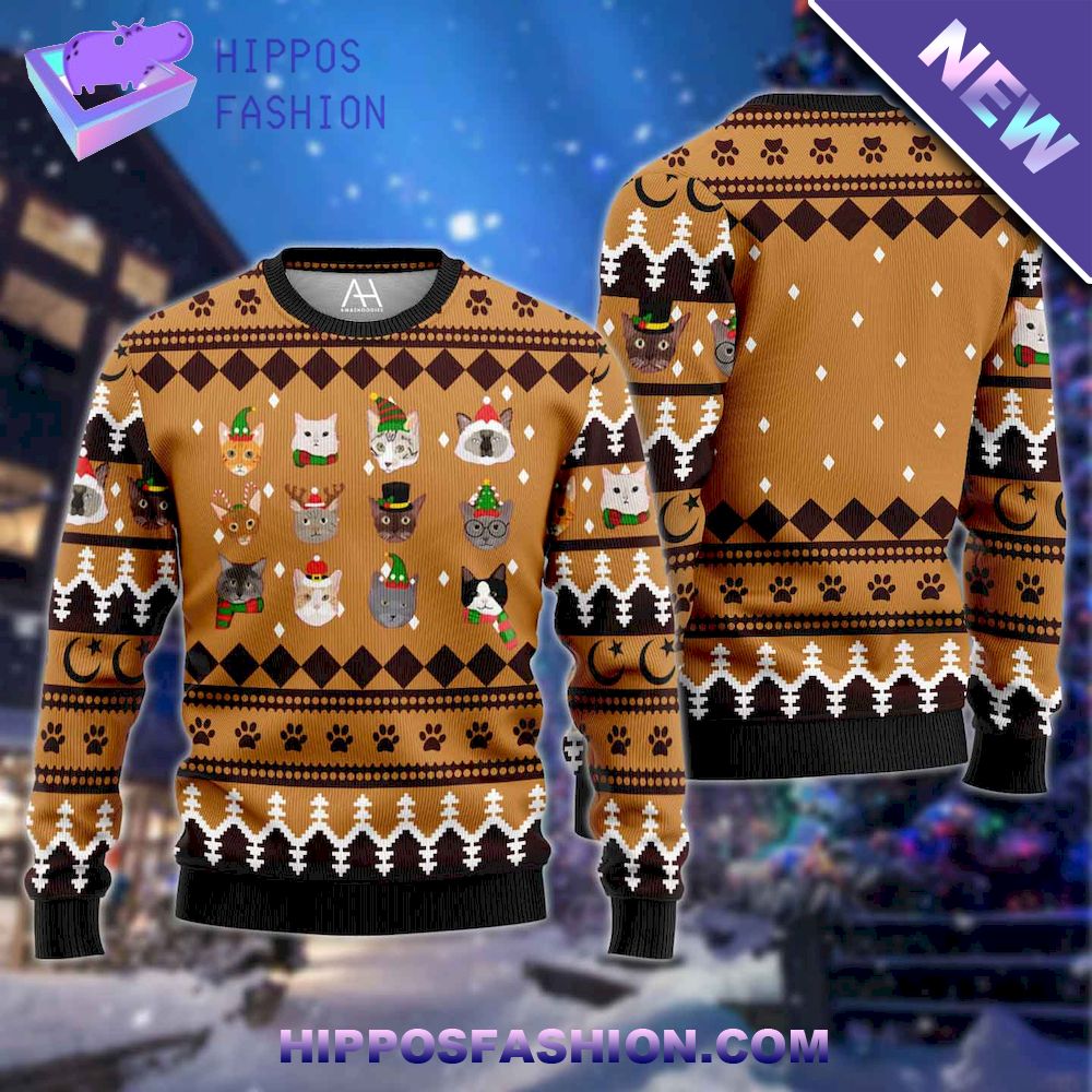 Cat Merry Christmas Ugly Christmas Sweater