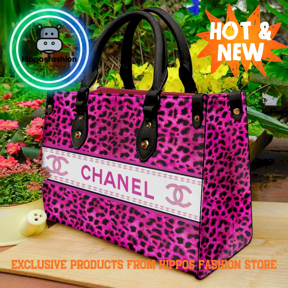 Chanel Pink Leopard Luxury Leather Handbag