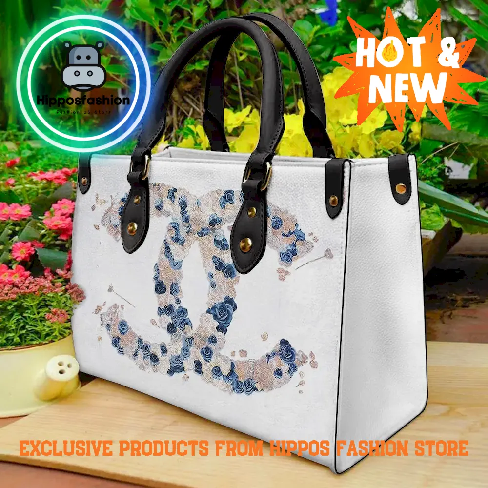 Chanel White Stone Engagement Luxury Leather Handbag