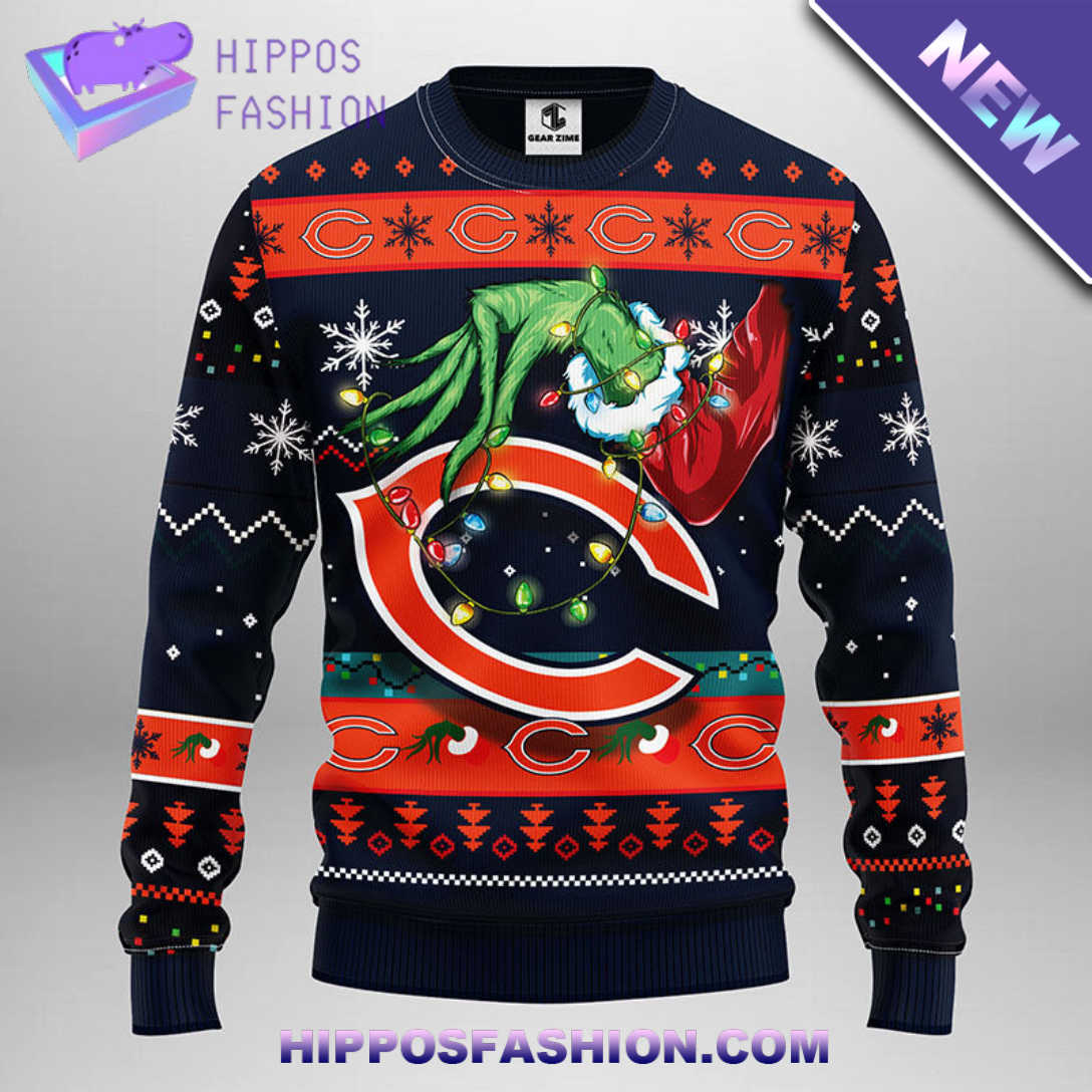Chicago Bears Grinch Christmas Ugly Sweater bkieP.jpg