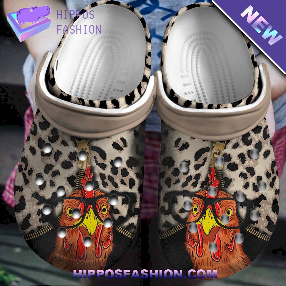 Chicken Leopard Halloween Personalized Crocs Clog Shoes