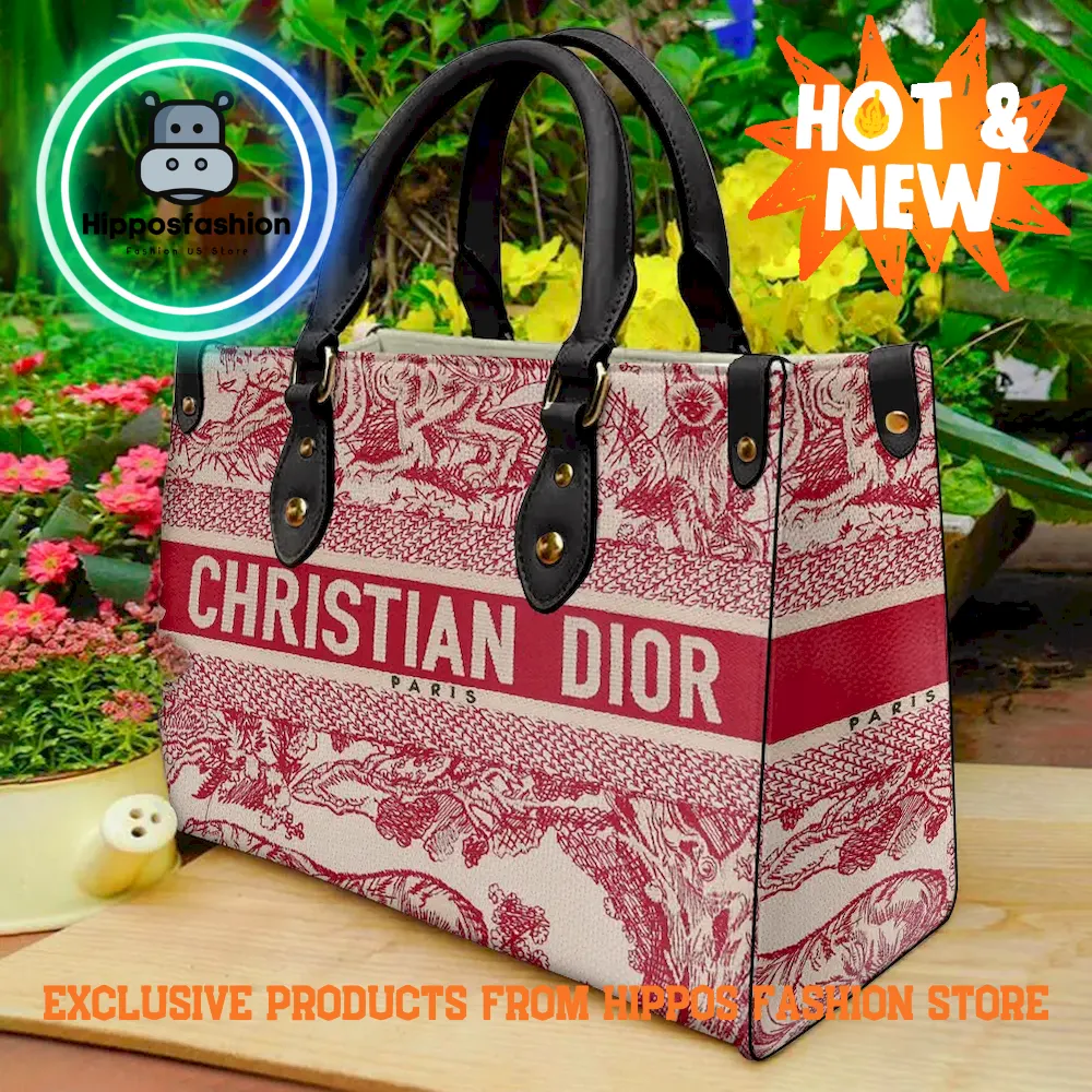 Christian Dior Pink Scenery Luxury Leather Handbag