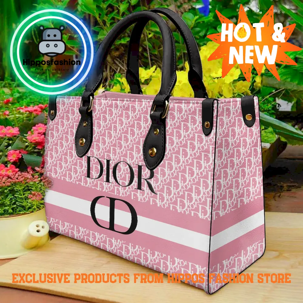Christian Dior Pink White Luxury Leather Handbag
