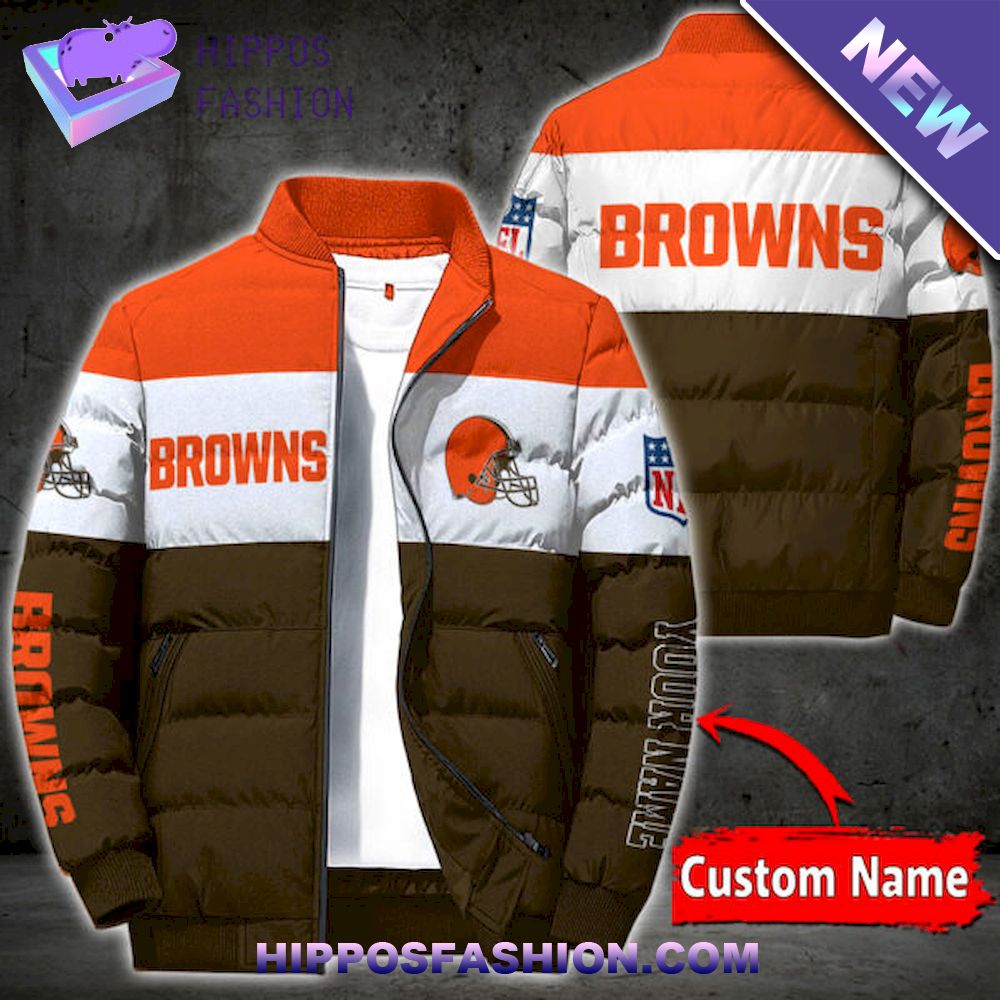 Cleveland Browns Personalized Full Zip Puffer Jacket