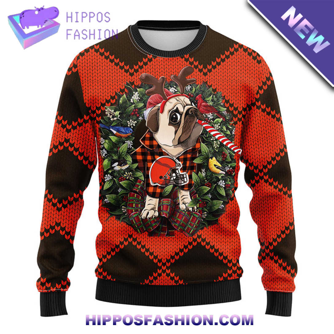 Cleveland Browns Pub Dog Christmas Ugly Sweater QDrRR.jpg