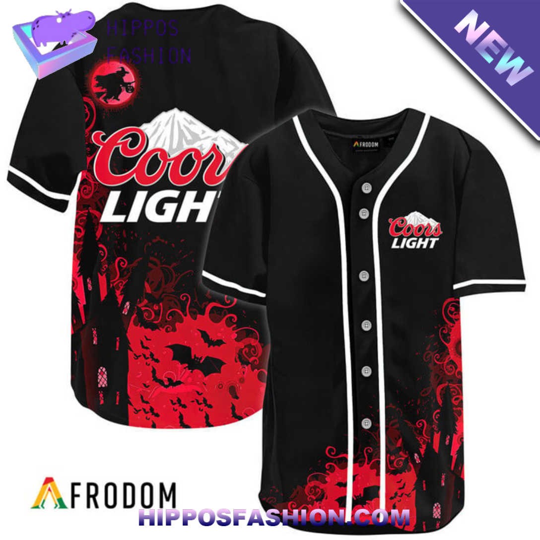 Coors Light Black Witch Halloween Baseball Jersey