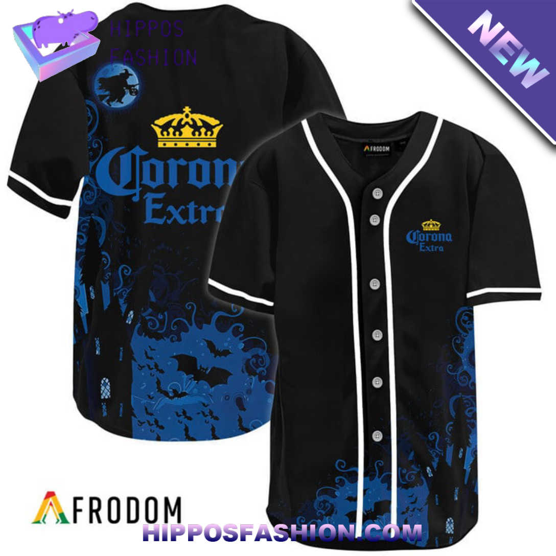 Corona Extra Black Witch Halloween Baseball Jersey