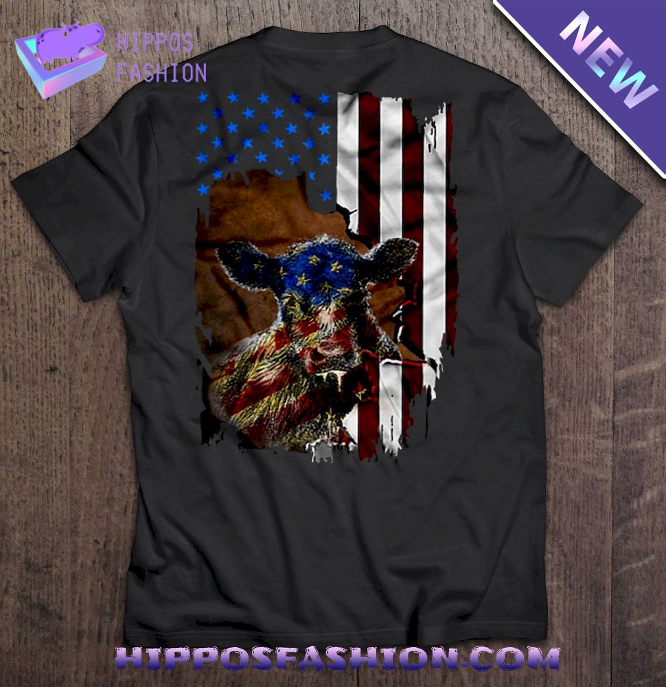 Cow American Flag 4th Of July Shirt