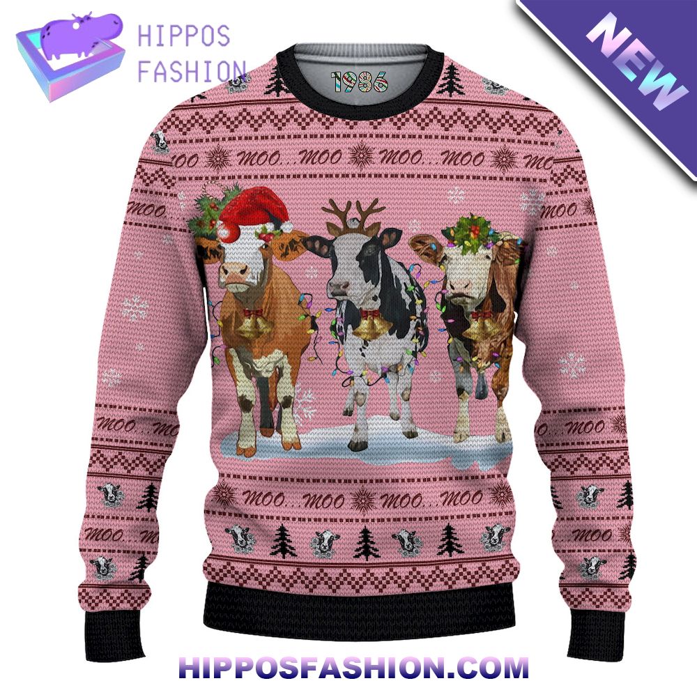 Cows Funny Xmas Ugly Christmas Sweaters