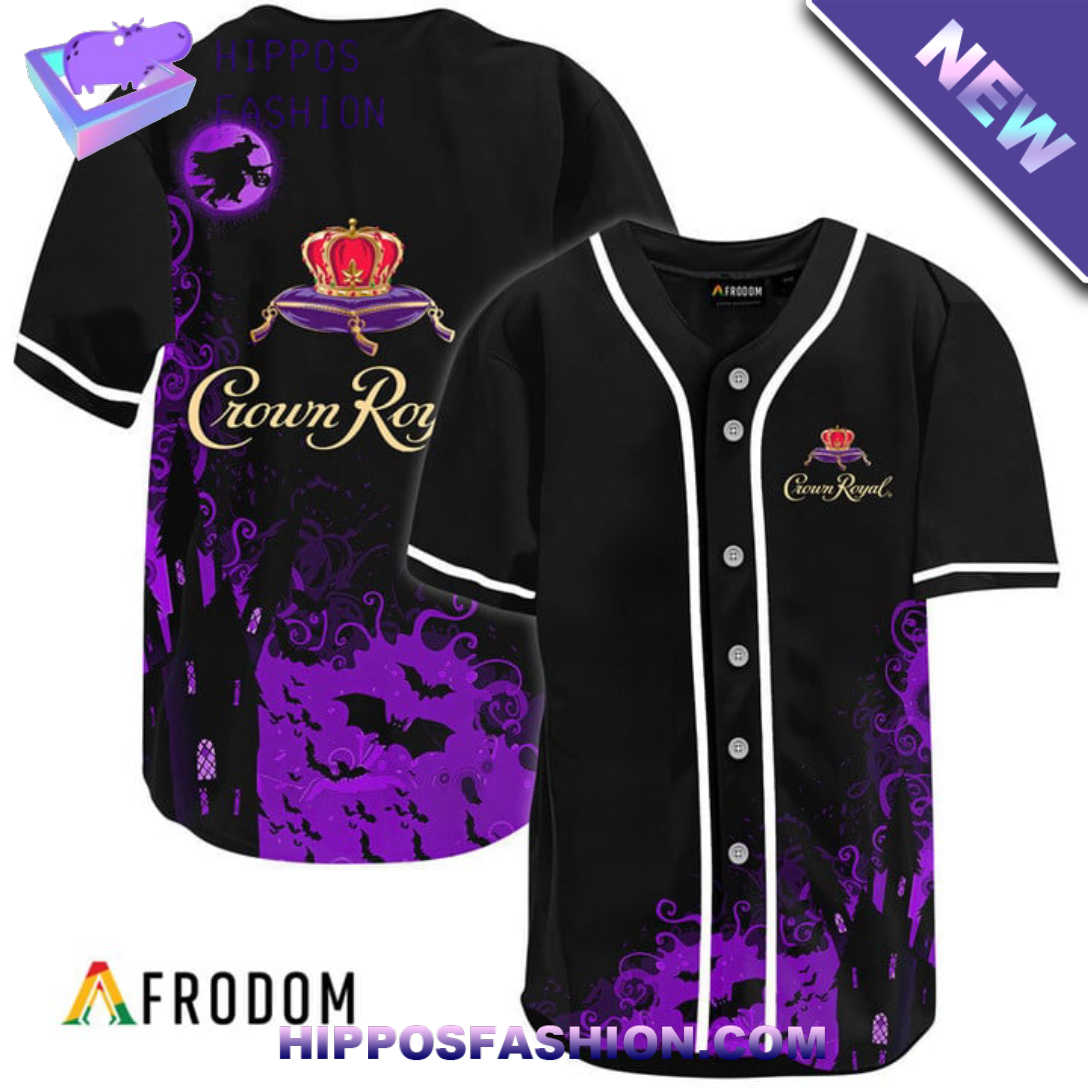 Crown Royal Black Witch Halloween Baseball Jersey