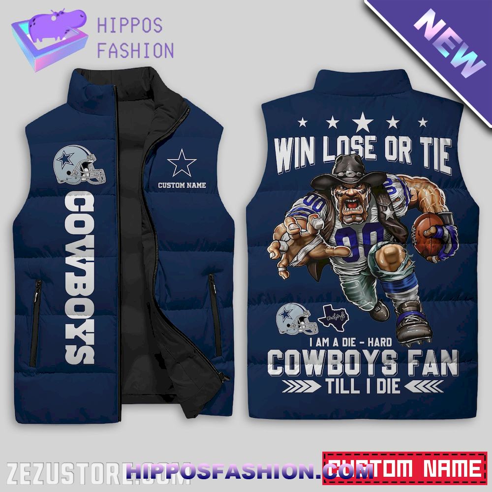 Dallas Cowboys NFL Custom Name Sleeveless Jacket