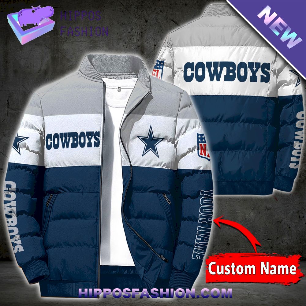 Dallas Cowboys Personalized Full Zip Puffer Jacket