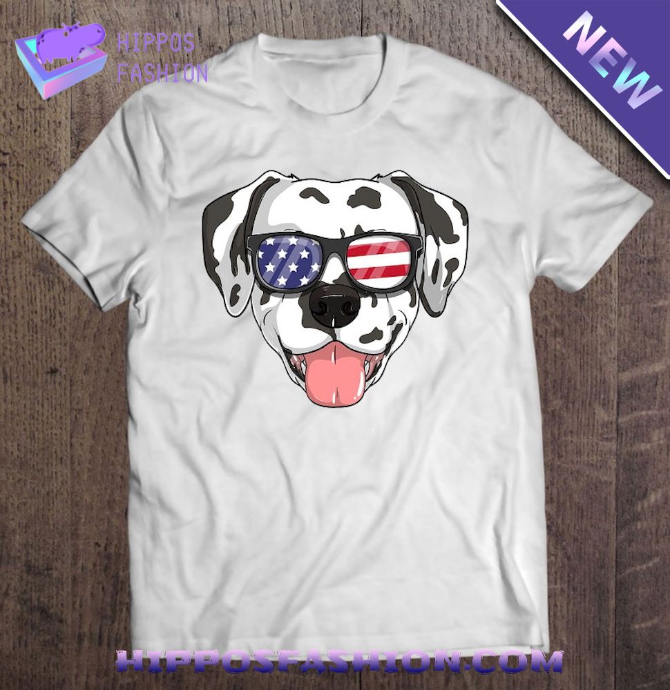Dalmatian Dog Patriotic Usa 4Th Of July American Merica Shirt