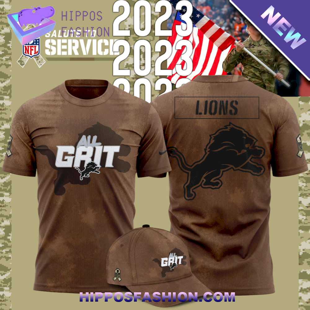 Detroit Lions 2023 Salute to Service T Shirt