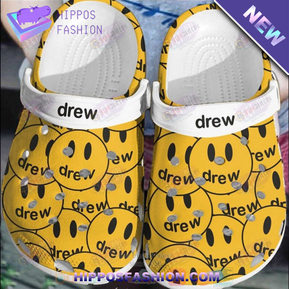 Drew Icons On Yellow Crocs Crocband Clog aMDc.jpg