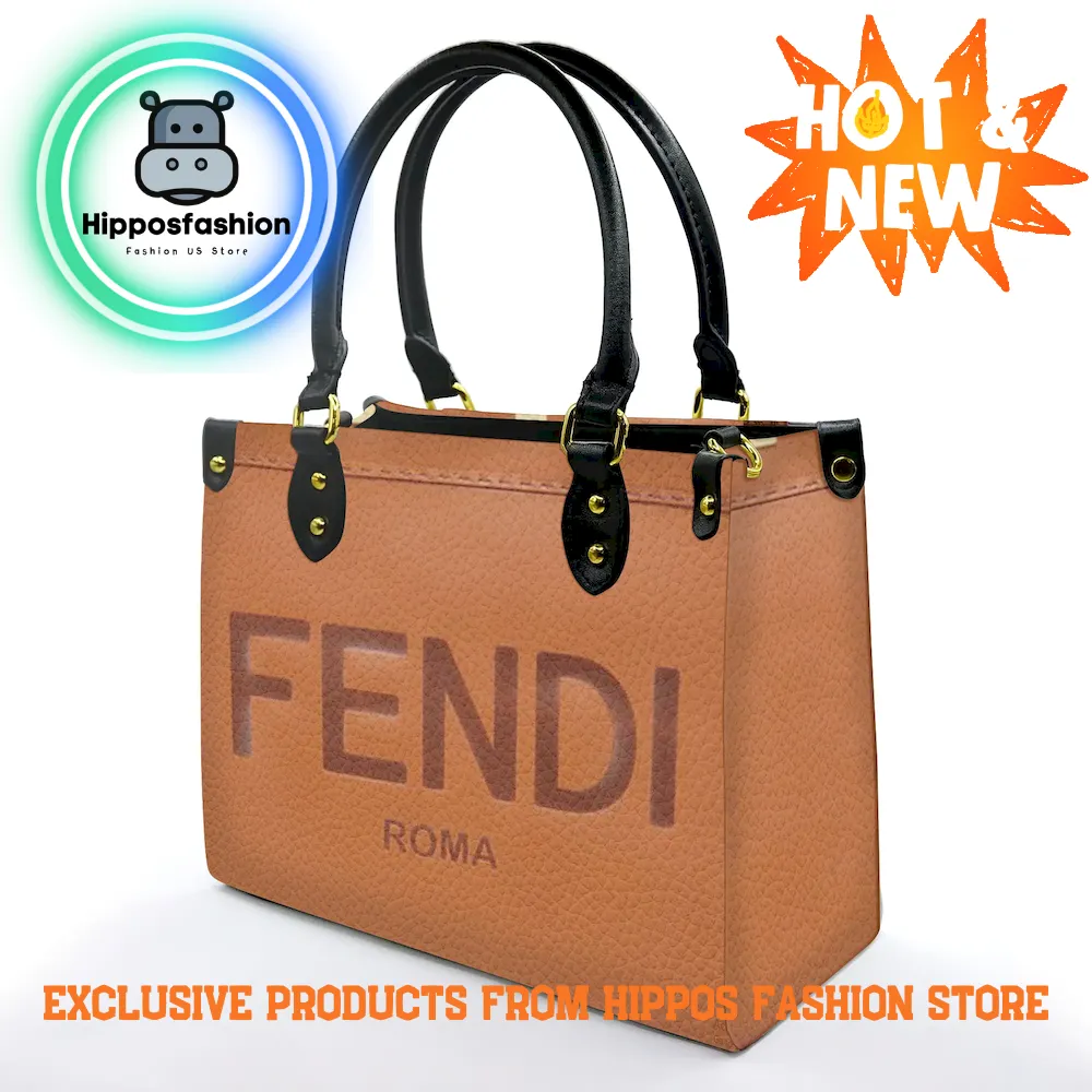 Fendi Roma Orange Luxury Leather Handbag